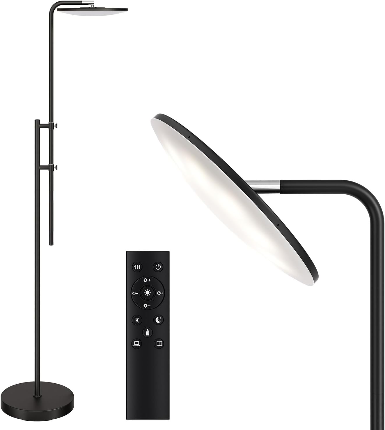 ✨ Modern LED Floor Lamp | 350° Rotatable Dimmable Standing Light with Remote Control for Living Room & Bedroom