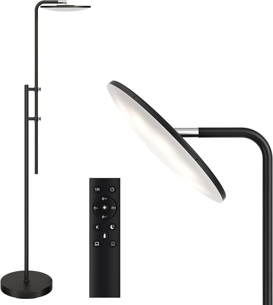 ✨ Modern LED Floor Lamp | 350° Rotatable Dimmable Standing Light with Remote Control for Living Room & Bedroom