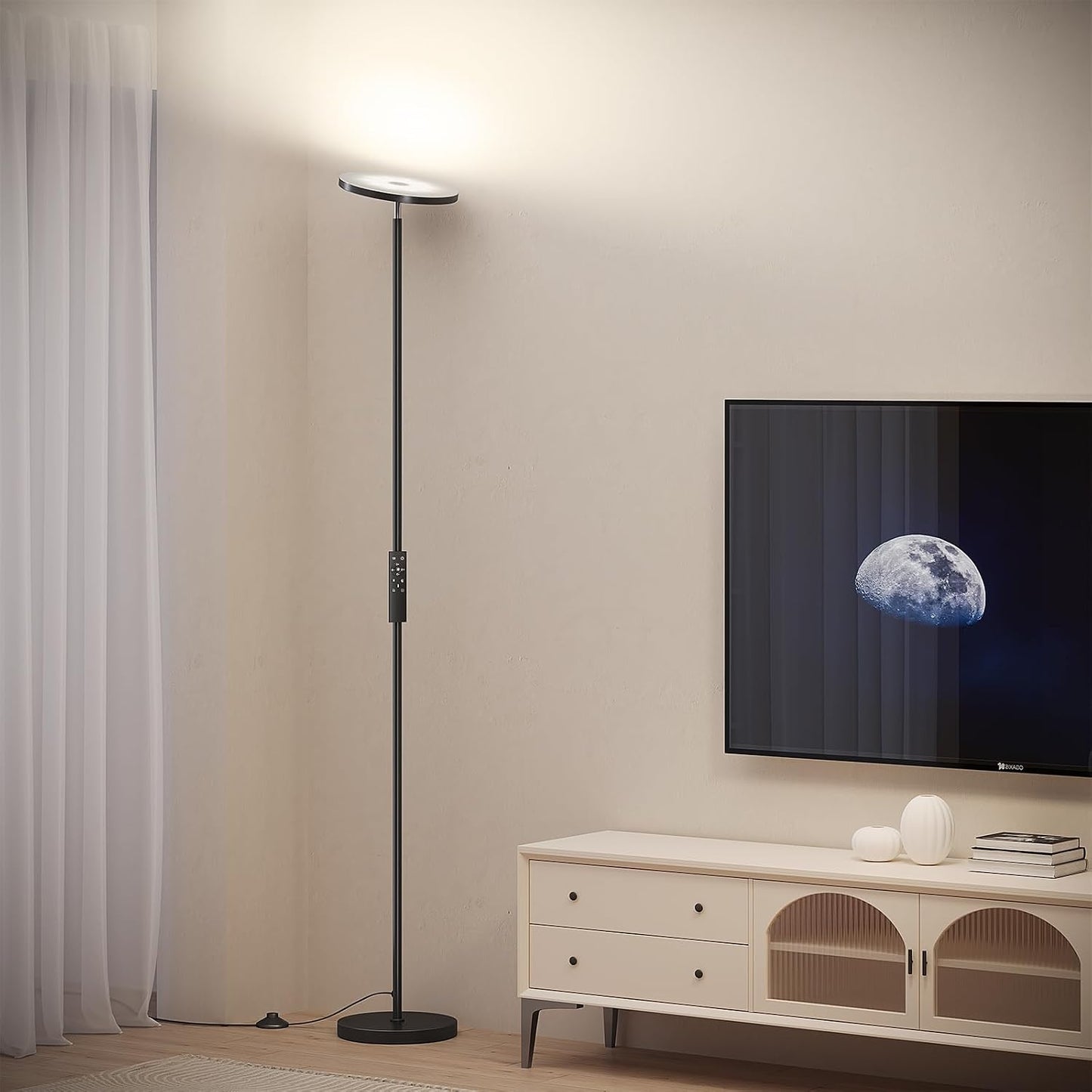 ✨ Modern LED Floor Lamp | Dimmable Standing Light with Remote Control for Living Room & Bedroom