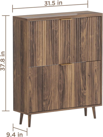 ✨ Modern Entryway Shoe Cabinet | Slim Hidden Storage Organizer with Flip Drawers for Stylish Home Spaces
