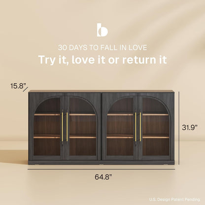 ✨ Modern Fluted Sideboard Cabinet | Elegant Storage Credenza for Living Room & Entryway
