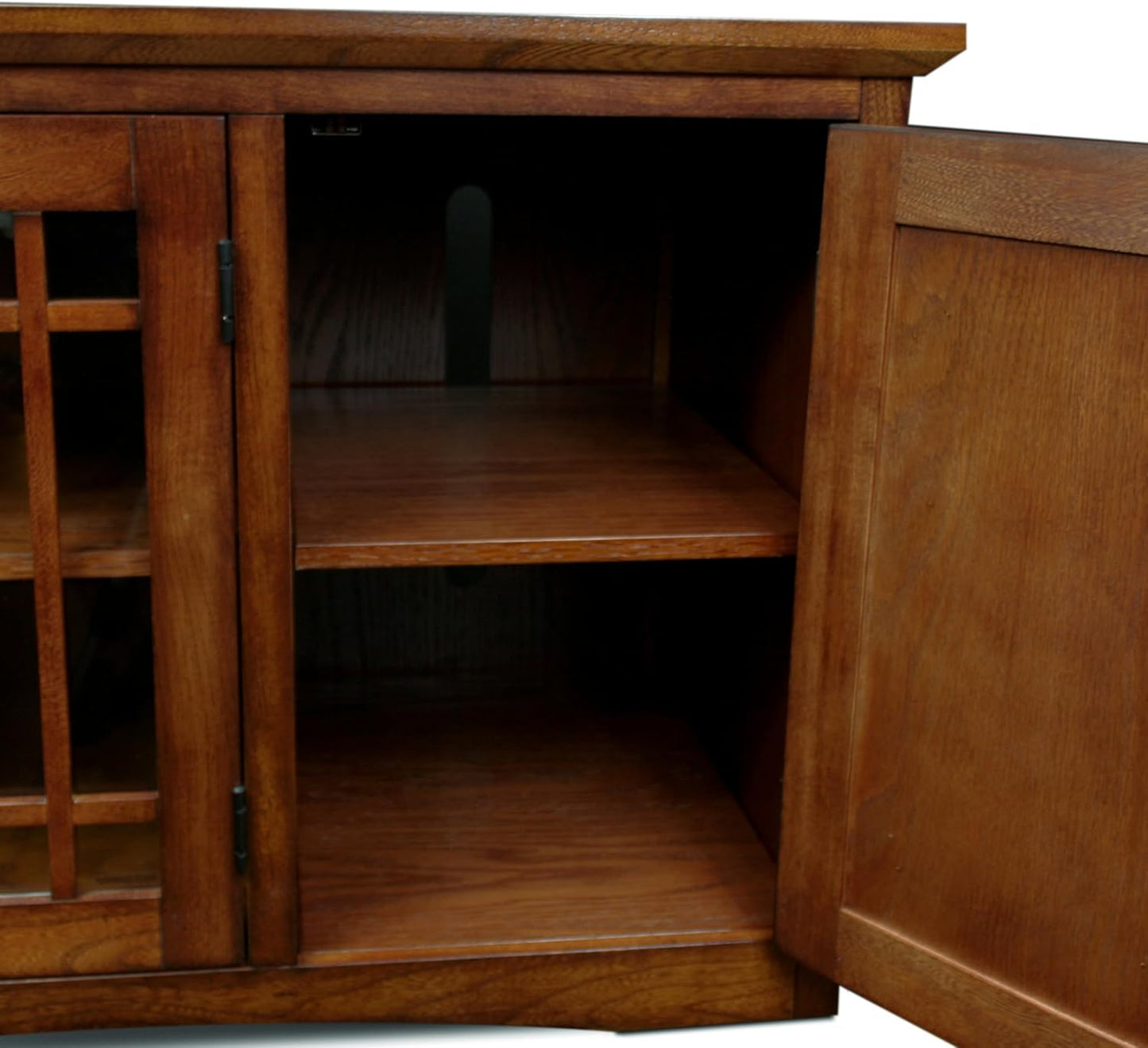 🪵 Classic Oak TV Console | 60" Solid Wood Style Entertainment Center with Storage Cabinets