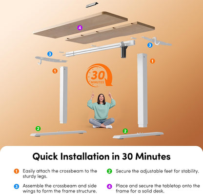 ⚡ Electric Standing Desk | Adjustable Height Ergonomic Computer Desk for Home Office & Gaming Setup