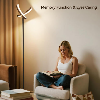 ✨ Modern LED Floor Lamp | Rotatable Dimmable Standing Light with Remote Control for Living Room & Bedroom