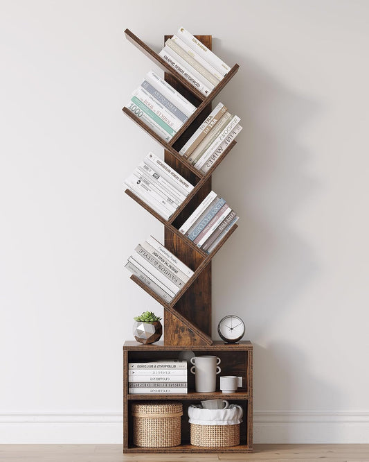 🌿 Modern Tree Bookshelf | Space Saving Decorative Storage Shelf for Bedroom & Living Room