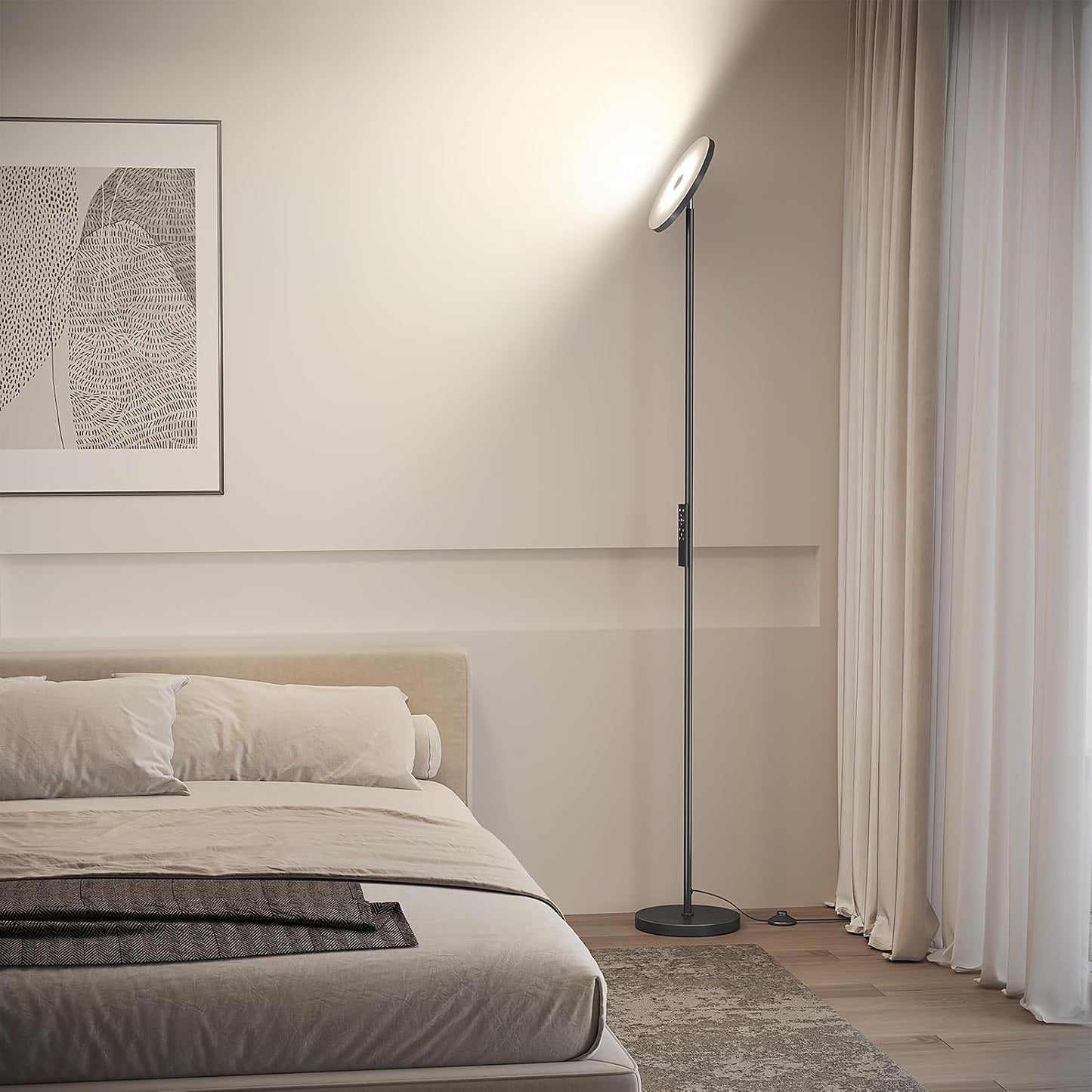 ✨ Modern LED Floor Lamp | Dimmable Standing Light with Remote Control for Living Room & Bedroom