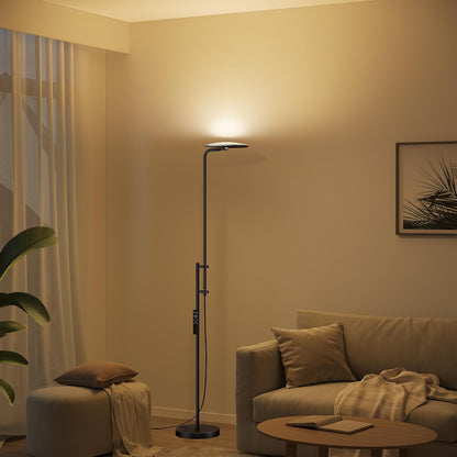 ✨ Modern LED Floor Lamp | 350° Rotatable Dimmable Standing Light with Remote Control for Living Room & Bedroom