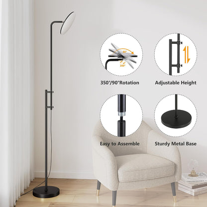 ✨ Modern LED Floor Lamp | 350° Rotatable Dimmable Standing Light with Remote Control for Living Room & Bedroom