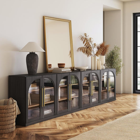✨ Modern Fluted Sideboard Cabinet | Elegant Storage Credenza for Living Room & Entryway