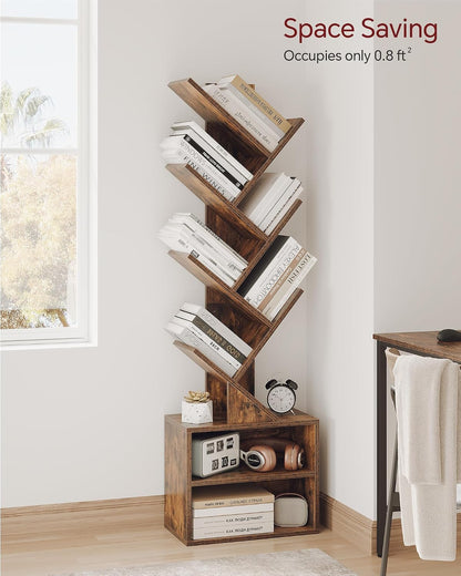 🌿 Modern Tree Bookshelf | Space Saving Decorative Storage Shelf for Bedroom & Living Room