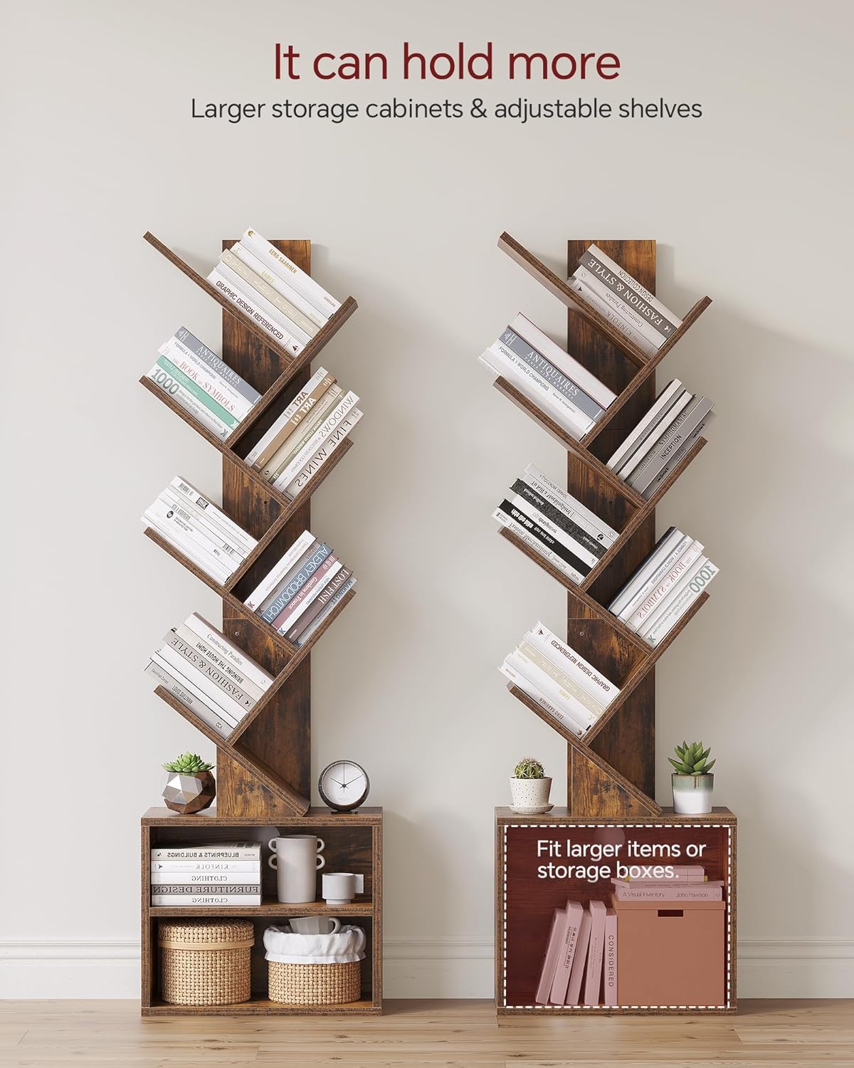 🌿 Modern Tree Bookshelf | Space Saving Decorative Storage Shelf for Bedroom & Living Room