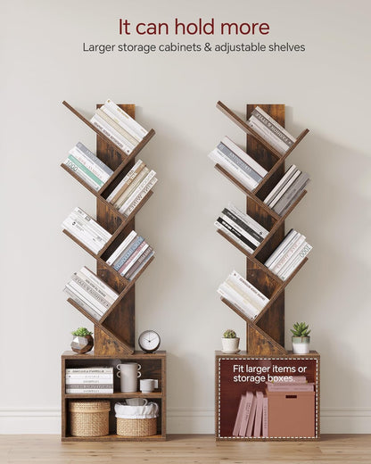 🌿 Modern Tree Bookshelf | Space Saving Decorative Storage Shelf for Bedroom & Living Room